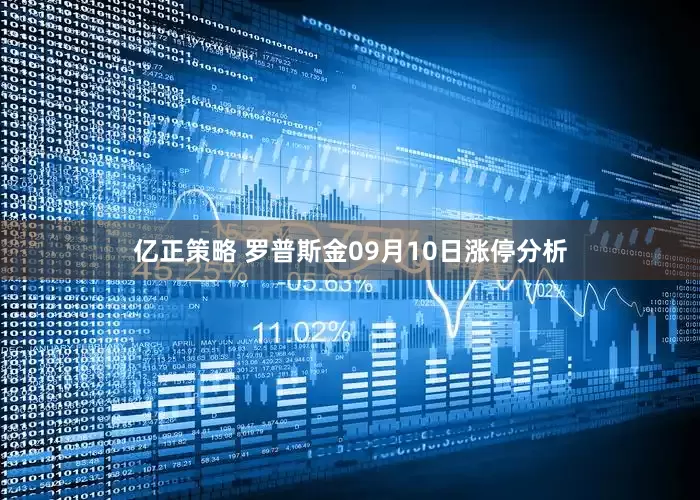 亿正策略 罗普斯金09月10日涨停分析