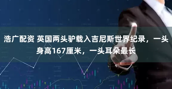 浩广配资 英国两头驴载入吉尼斯世界纪录，一头身高167厘米，一头耳朵最长